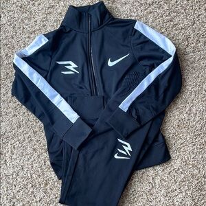 Boys Nike Black and White Tracksuit